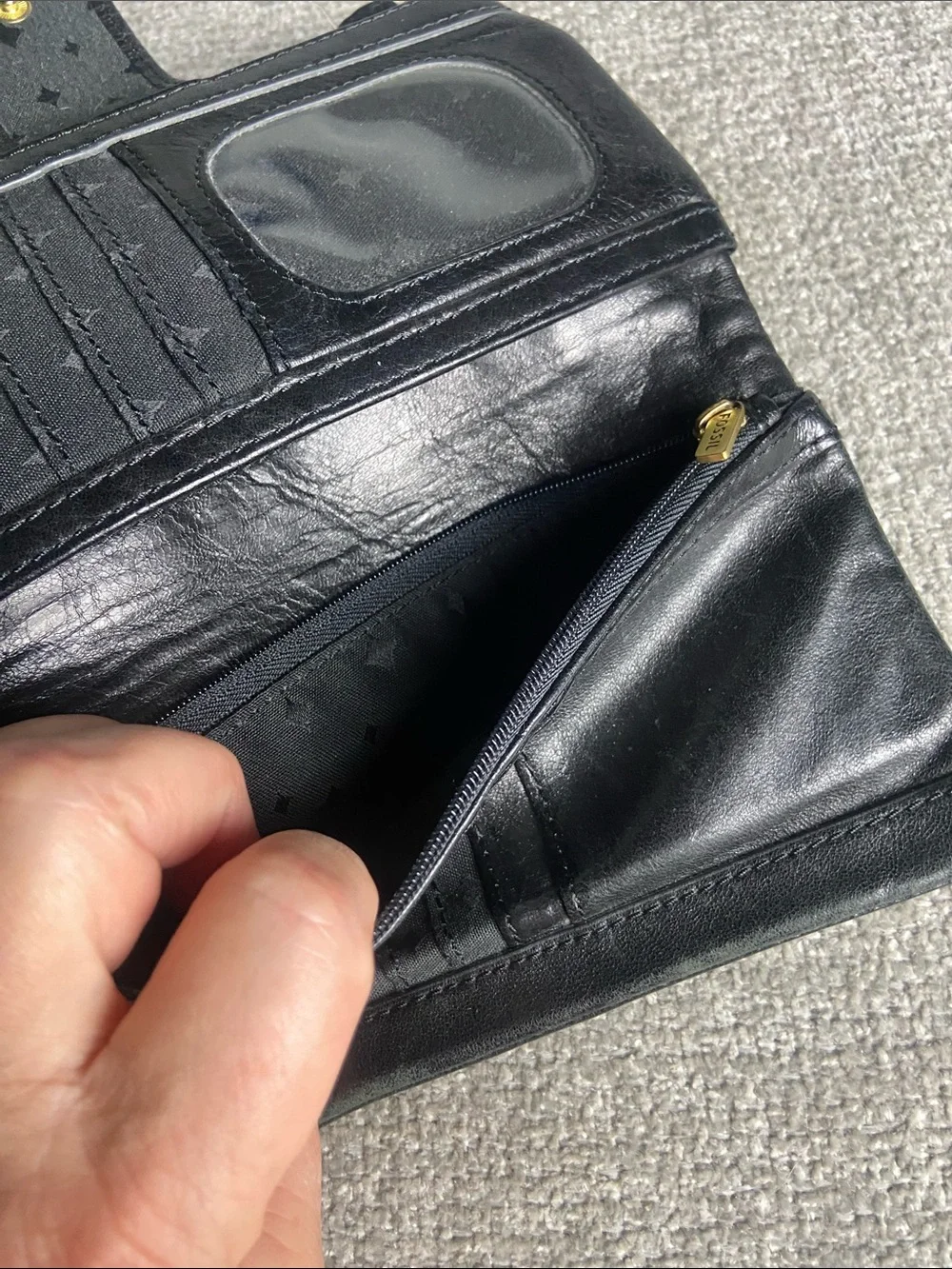 Fossil leather wallet